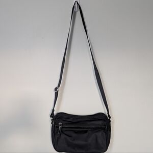 Black Belt Bag with Adjustable Strap and Minimalist Design